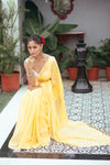 Mastaani ~ Pure Mul Cotton Handloom Saree - Fresh Yellow