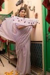 Mastaani ~ Pure Mul Cotton Handloom Saree - Lilac