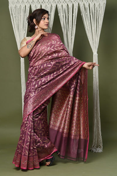 Premium Vichitra Silk Sequins Saree Coding Work With Blouse Piece - Urban  Libaas