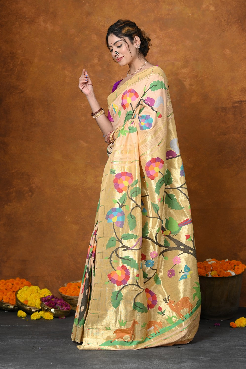 Paithani Sarees Traditional Sari - Buy Paithani Sarees Traditional Sari  online in India