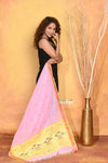 Mastaani ~ Handloom Pure Cotton Paithani Dupatta With Beautiful Handweave and Tassels ~ Pink