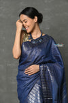 Tyohaar ~ Designer! Cotton Viscose Saree With Woven Design ~ Tranquil Blue