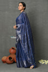 Tyohaar ~ Designer! Cotton Viscose Saree With Woven Design ~ Tranquil Blue