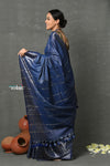 Tyohaar ~ Designer! Cotton Viscose Saree With Woven Design ~ Tranquil Blue