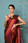 Anokhi ~ Handloom Pure Soft Silk Saree ~ Maroon with Pretty Border (Limited Edition)