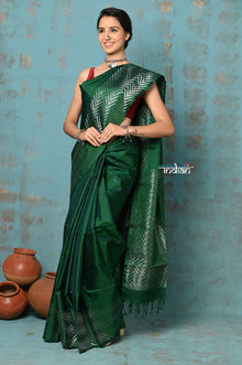  Anokhi ~ Handloom Pure Soft Silk Saree with Designer Border ~ Shadow Green (Limited Edition)