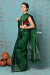 Anokhi ~ Handloom Pure Soft Silk Saree with Designer Border ~ Shadow Green (Limited Edition)