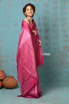 Anokhi ~ Handloom Pure Silk Saree Designer Saree Floral Self Design all over ~ Flamingo Pink (Limited Edition)