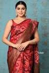 Anokhi ~ Handloom Pure Soft Silk Saree with All Over Ikkat Design ~ Red (Limited Edition)