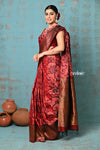 Anokhi ~ Handloom Pure Soft Silk Saree with All Over Ikkat Design ~ Red (Limited Edition)