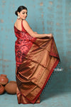 Anokhi ~ Handloom Pure Soft Silk Saree with All Over Ikkat Weaving with Traditional Border~ Peach (Limited Edition)