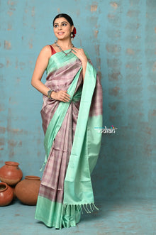  Anokhi ~ Handloom Pure Soft Silk Saree with Designer Pallu ~ Shell Pink & Sea Green (Limited Edition)