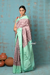 Anokhi ~ Handloom Pure Soft Silk Saree with Designer Pallu ~ Shell Pink & Sea Green (Limited Edition)