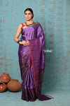 Anokhi ~ Handloom Pure Soft Silk Saree ~ Violet Mist with Designer Border  (Limited Edition)