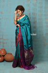 Anokhi ~ Handloom Pure Soft Silk Saree with Designer Pallu ~ Ocean Mist Blue (Limited Edition)