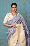 Anokhi ~ Handloom Pure Soft Silk Saree with All Over Ikkat Design ~ Lilac (Limited Edition)