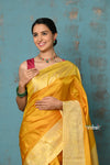 Anokhi ~ Handloom Pure Soft Silk Saree with Designer Pallu ~ Yellow (Limited Edition)