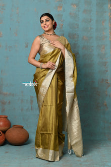  Anokhi ~ Handloom Pure Soft Silk Saree with Designer Pallu ~ Golden Hue (Limited Edition)