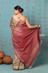 Anokhi ~ Handloom Pure Silk Designer Pallu ~ Sunset Slate (Limited Edition)