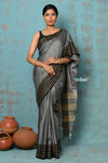 Anokhi ~ Handloom Pure Soft Silk Saree with Designer Pallu ~ Grey (Limited Edition)