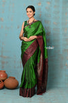 Anokhi ~ Handloom Pure Soft Silk Saree with Designer Pallu ~ Jade Green (Limited Edition)