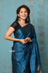 Anokhi ~ Handloom Pure Silk Saree with Designer Pallu ~ No Border Celestial Blue (Limited Edition)