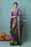 Anokhi ~ Handloom Pure Soft Silk Saree with Designer Pallu ~ Heather Purple (Limited Edition)