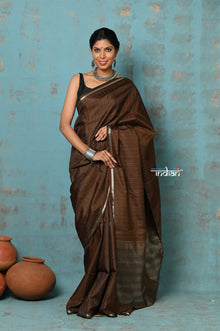  Anokhi ~ Handloom Pure Soft Silk Saree with Designer Pallu ~ Brown (Limited Edition)