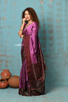 Anokhi ~ Handloom Pure Soft Silk Saree with Designer Pallu ~ Rosewood (Limited Edition)