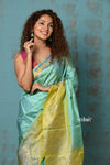 Anokhi ~ Handloom Pure Soft Silk Saree with Designer Pallu ~ Sea Green (Limited Edition)