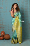 Anokhi ~ Handloom Pure Soft Silk Saree with Designer Pallu ~ Sea Green (Limited Edition)