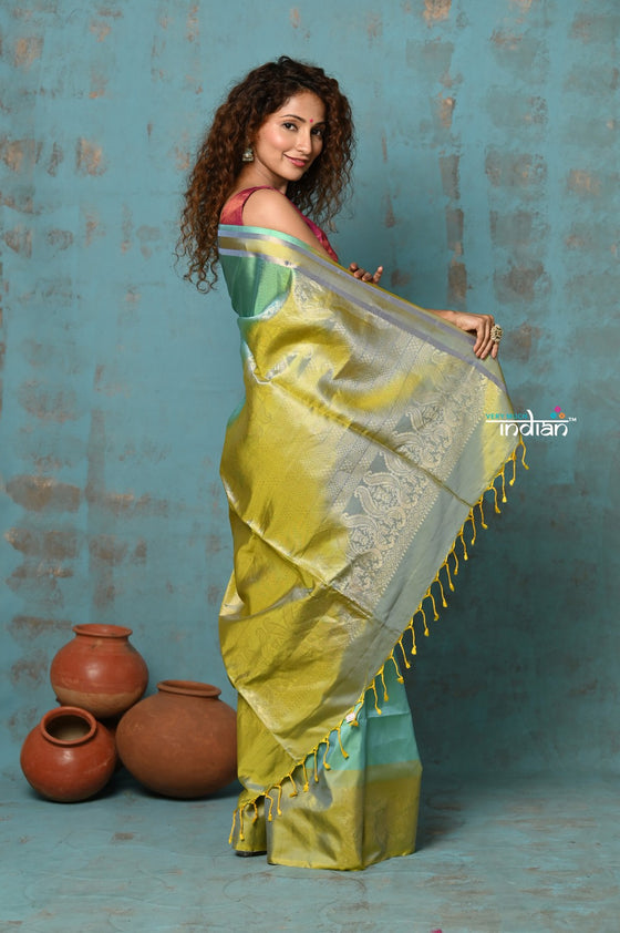 Anokhi ~ Handloom Pure Soft Silk Saree with Designer Pallu ~ Sea Green (Limited Edition)