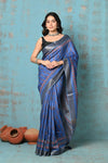 Tyohaar ~ Designed By VMI~ Handloom Pure Tussar Silk Saree With Handblock Print