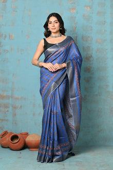  Tyohaar ~ Designed By VMI~ Handloom Pure Tussar Silk Saree With Handblock Print