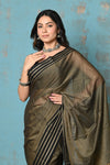 Tyohaar ~ Cotton Saree With Border - Copper