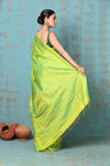 Anokhi ~ Handloom Pure Soft Silk Saree with Designer Pallu ~ Lime Green (Limited Edition)