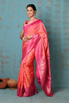 Anokhi ~ Handloom Pure Soft Silk Saree with Designer Pallu ~ Orange Pink(Limited Edition)