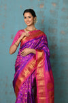 Tyohaar ~ Exclusive Handloom Pure Silk Maharani Paithani With Contrast Pallu~ Dual Tone Pink