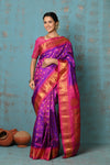 Tyohaar ~ Exclusive Handloom Pure Silk Maharani Paithani With Contrast Pallu~ Dual Tone Pink