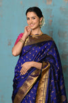 Tyohaar ~ Chandrakala: Handloom Pure Silk Maharani Paithani Saree with Traditional Maharani Pallu ~ Royal Blue (By Government Certified Weavers)