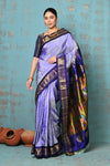 Tyohaar ~ Exclusive Handloom Pure Silk Paithani With Contrast Pallu ~ Lavender