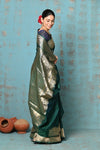 Tyohaar ~ Premium ~ Pure Katan Handloom Banarasi saree ~ Forest Green