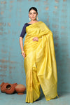 Anokhi ~ Handloom Pure Soft Silk Saree with Designer Pallu ~ Fresh Yellow