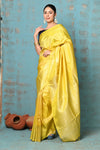 Anokhi ~ Handloom Pure Soft Silk Saree with Designer Pallu ~ Fresh Yellow