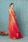 Tyohaar Premium Asawali Border ~ Signature Weave! Handloom Pure Silk Paithani Saree with Exclusive Asawali Buttis