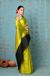 Anokhi ~ Handloom Pure Soft Silk Saree with Designer Pallu ~ Electric Yellow