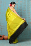 Anokhi ~ Handloom Pure Soft Silk Saree with Designer Pallu ~ Electric Yellow