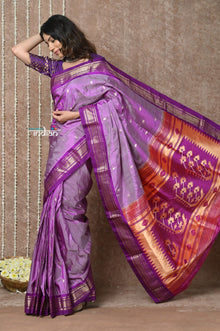  Tyohaar ~ Signature Weave! Handloom Pure Silk Paithani Saree with Revival Asawali Pallu~ Gleaming Purple