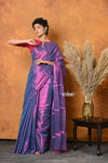 Mastaani ~ Fusion Cotton Tissue Shimmer Saree - Purple