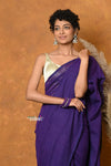 Mastaani ~ Pure Mul Cotton Handloom Saree - Purple